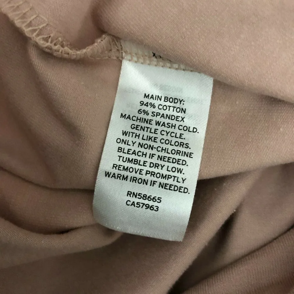 BP Leggings High Waist Pull On Basic Stretch Blush Pink Size XS - Image 3