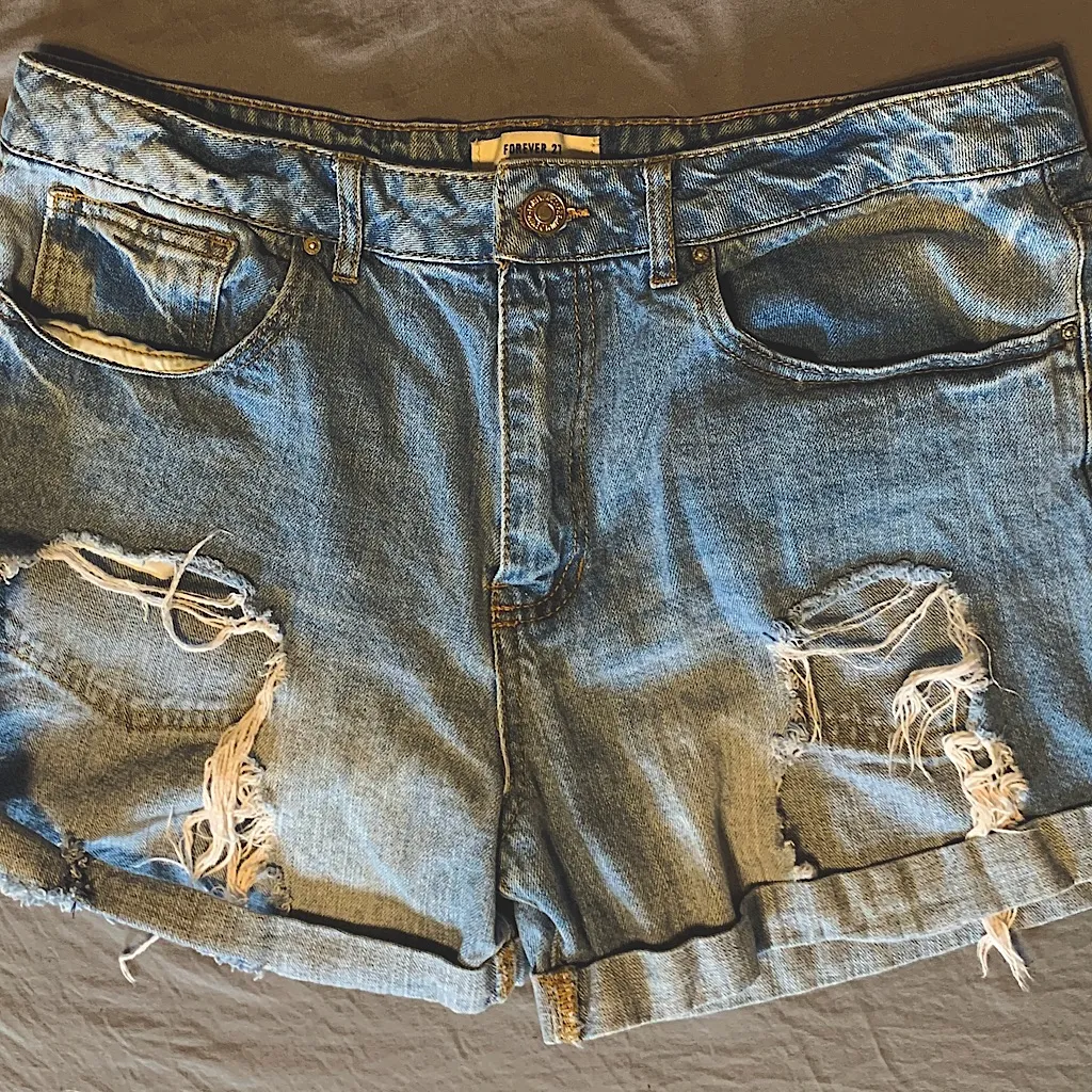 Forever 21 Blue Vintage-Inspired Jean Shorts - Image 2