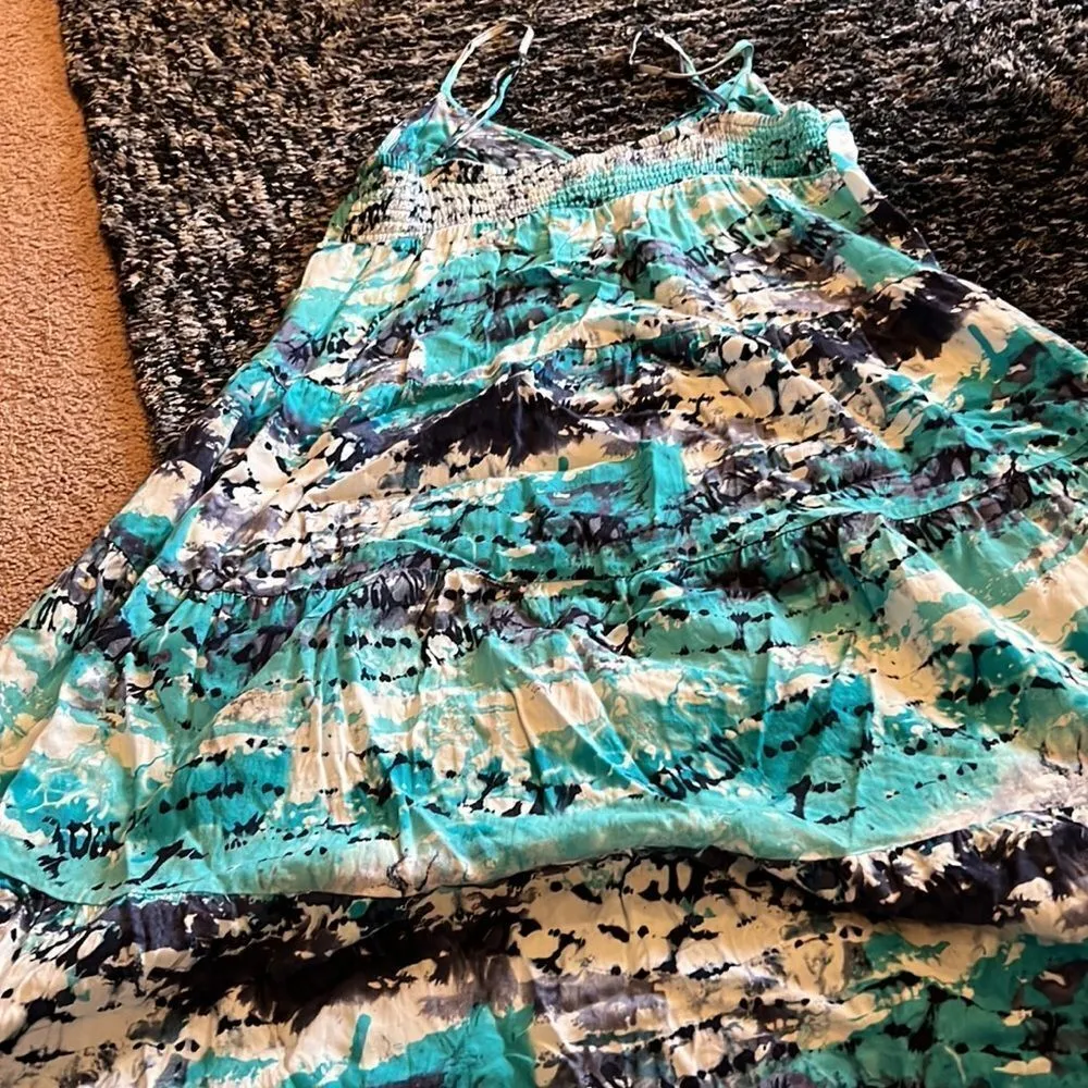 Volcom small blue tie dye dress - Image 5