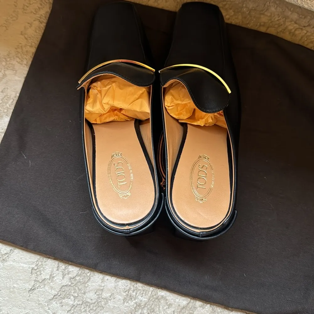 Tod’s Square Toe Loafer Mule - Image 5