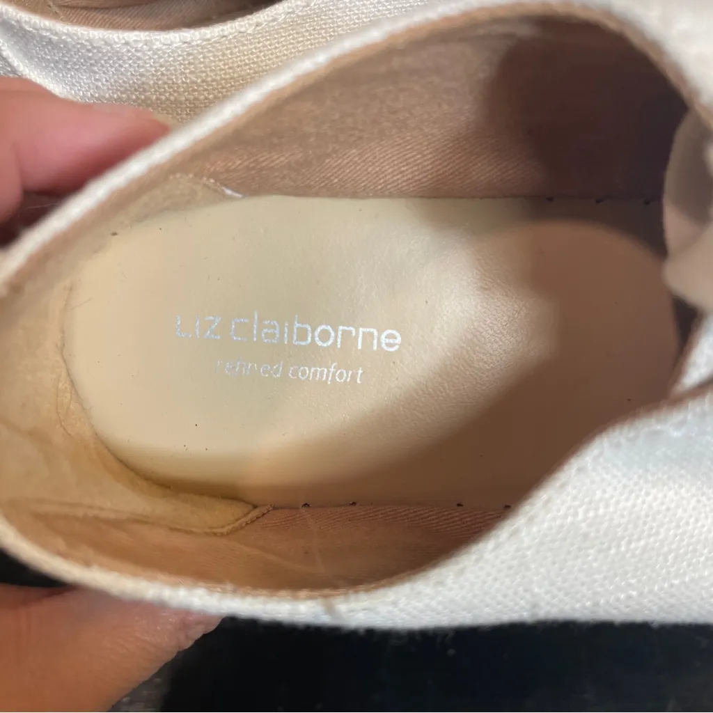 Liz Claiborne Leckie Espadrille Canvas Lace Up Sneaker Women Size‎ 8 - Image 8