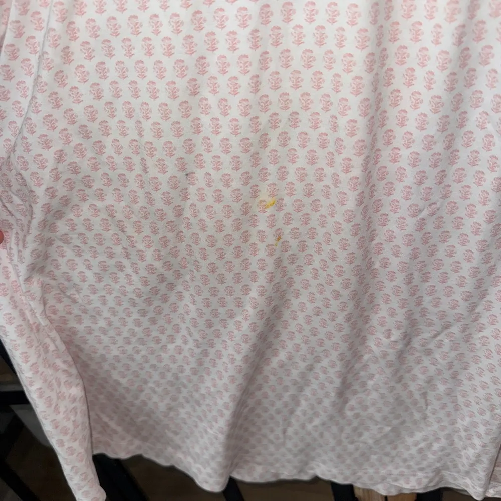 LAKE Pajamas nightgown dress pima cotton block print english rose floral nursing Pink Size L - Image 6