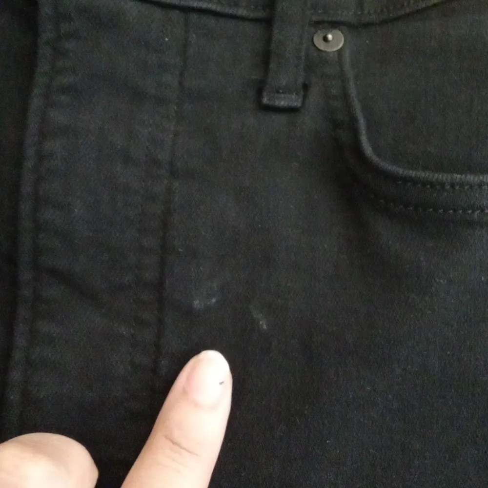 Denim Forum The Lola High Rise Skinny Crop Womens Aritzia Raw Hem Size 27 Black - Image 9