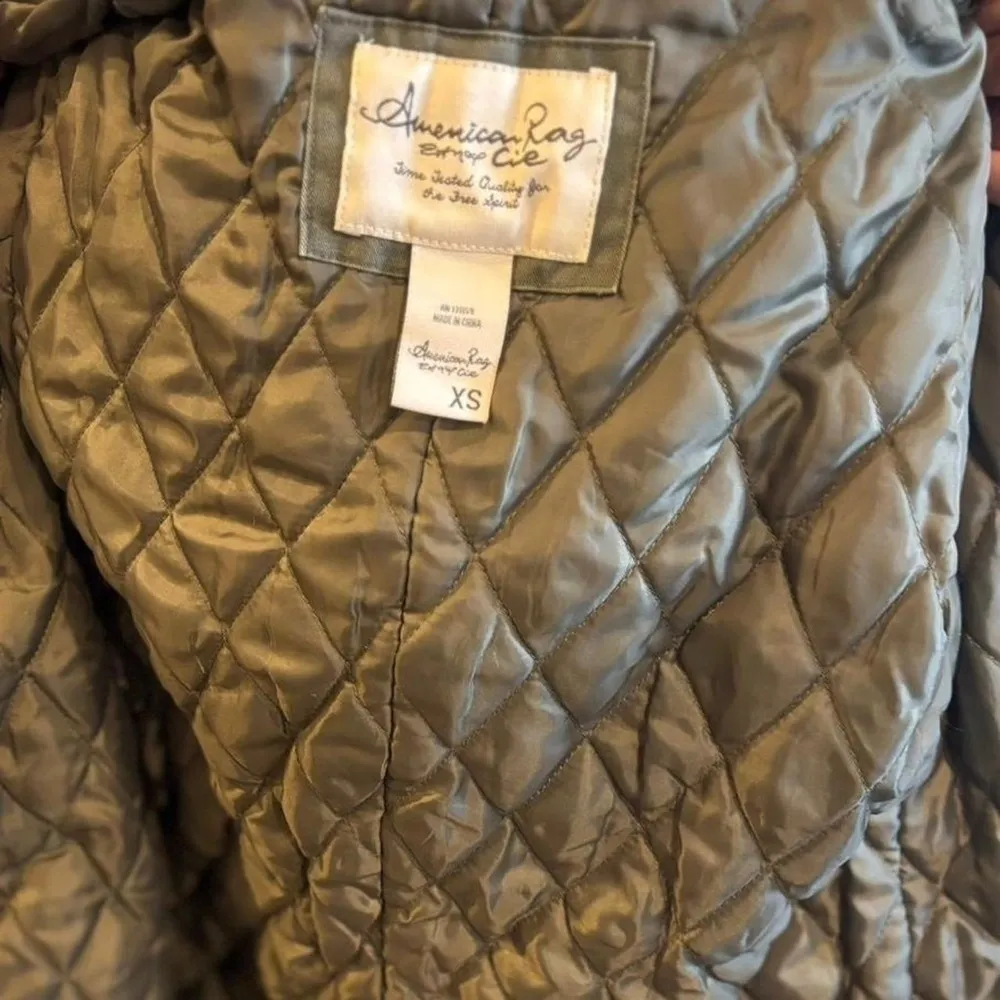 American Rag  Olive Green Utility Anorak Jacket
Hooded Size XS Military. - Image 6