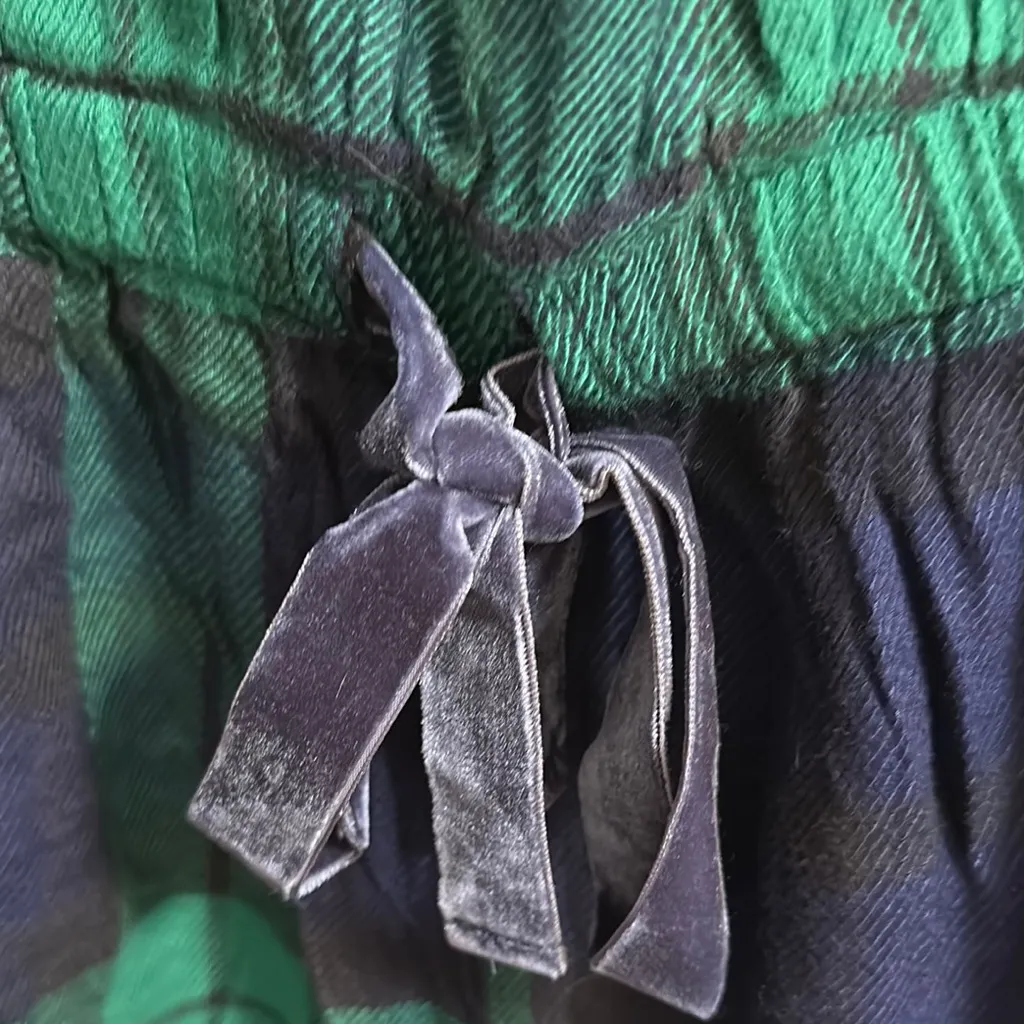 Aerie Blue and Green Plaid‎ Sleeveless Jumpsuit with Tie Waist - Image 6