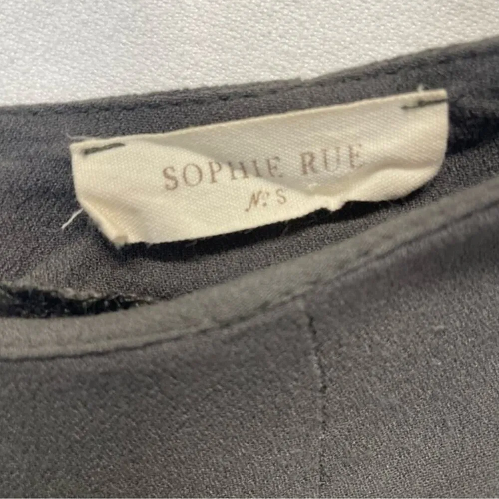 Sophie Rue Rayon Sleeveless Tank Size Small side lace-up cinched ties gray - Image 4