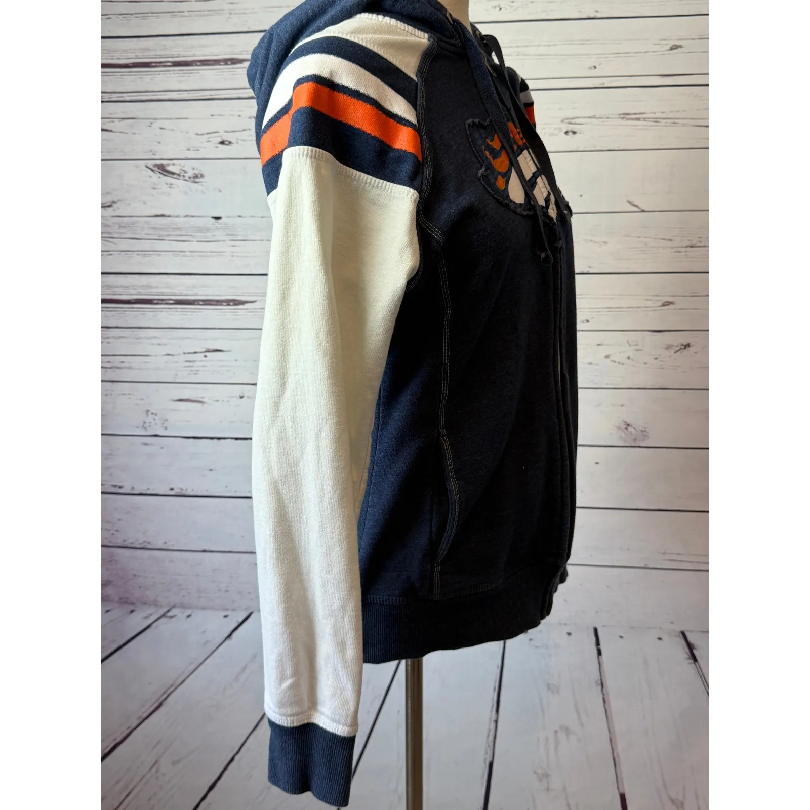 Denver Broncos Hoodie Sweatshirt Jacket Large Fan Fashion Majestic NFL Full Zip - Image 5