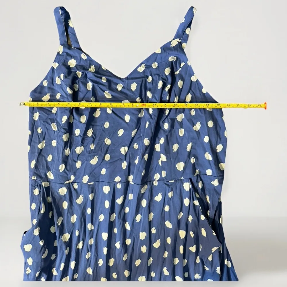 41 HAWTHORN Women’s 3X Beatriz Maxi Dress Pockets Polka Dots Smocked Back Flowy Blue Size undefined - Image 10