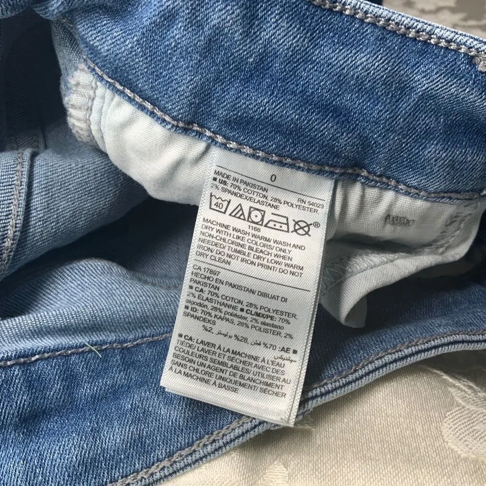 Old Navy Super Skinny Rockstar Ripped Distressed Medium Washed Jeans Size 0 - Image 9