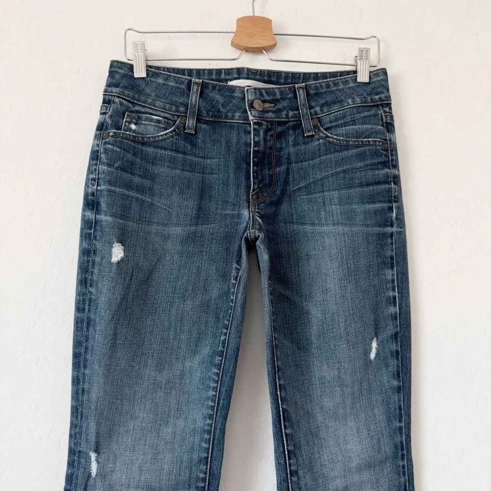 Vince Flare Low Rise Jeans in Mykonos Wash Distressed Size 28 - Image 4
