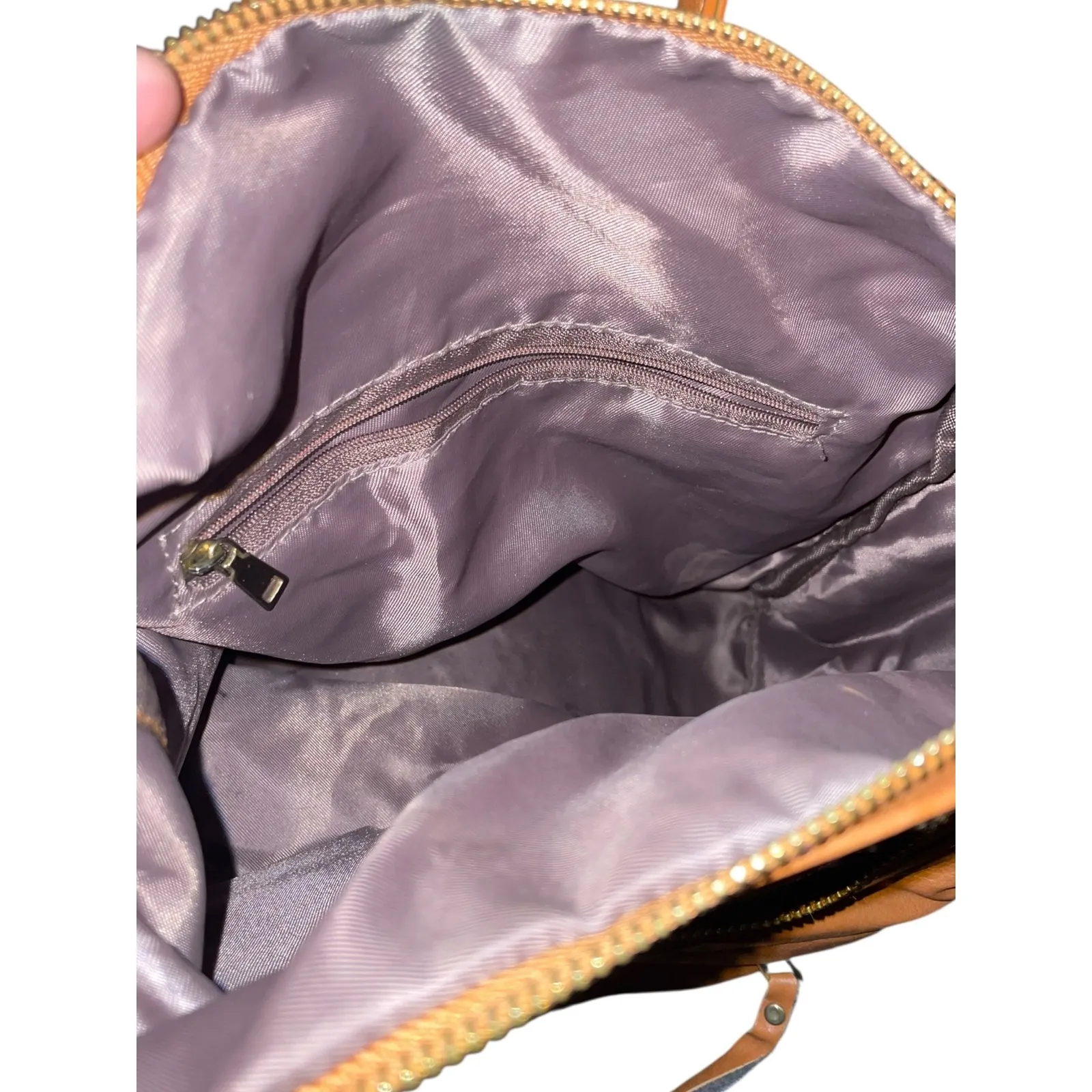 Convertible Backpack Shoulder Bag Brown Faux Leather Colorful Strap Travel - Image 4