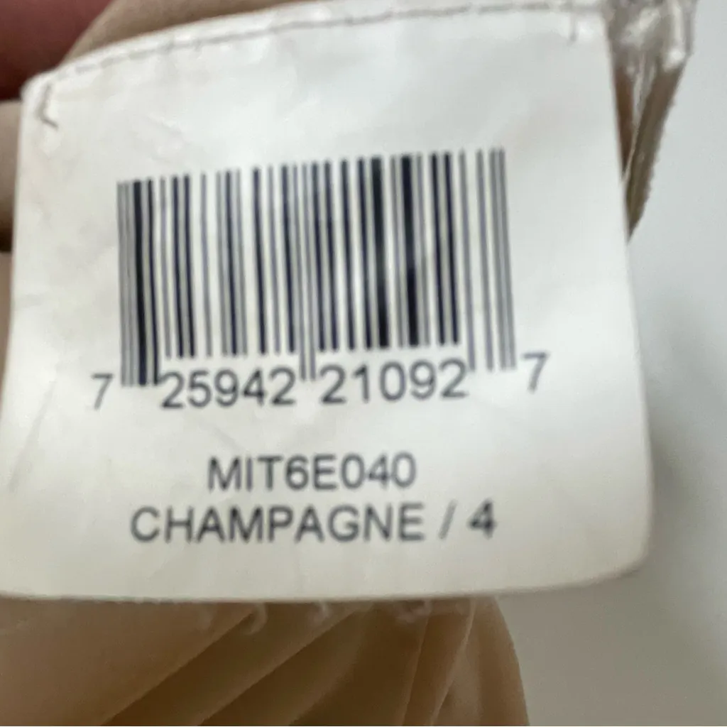 bcbgmaxazria Cocktail Mini Dress In‎ Champagne Nude Women Size 4 Ruched Bow - Image 13