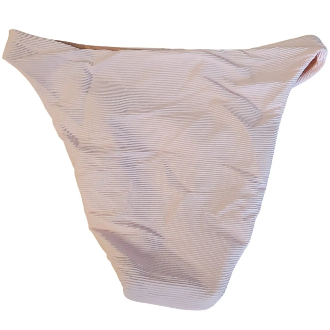 NWT J.Crew Ribbed High Rise Cheeky Bikini Bottom Powder Petal Pink‎ Vacation - Image 3