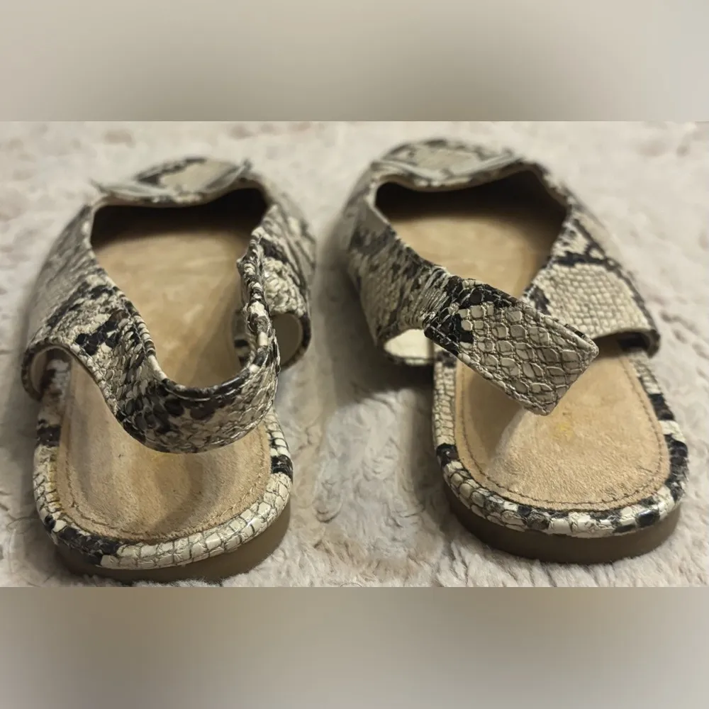 Women's Snakeskin Slingback Flats - Image 3