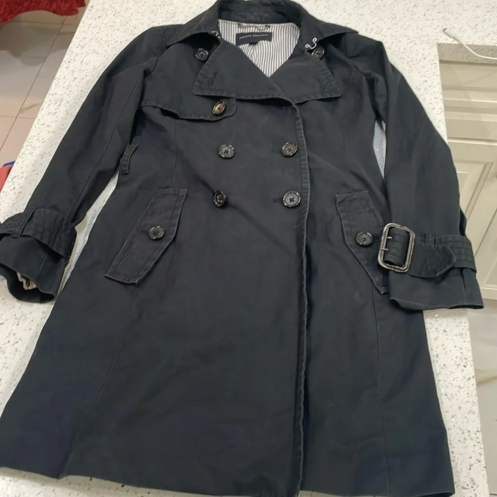Banana Republic black trench coat size XS - Image 5