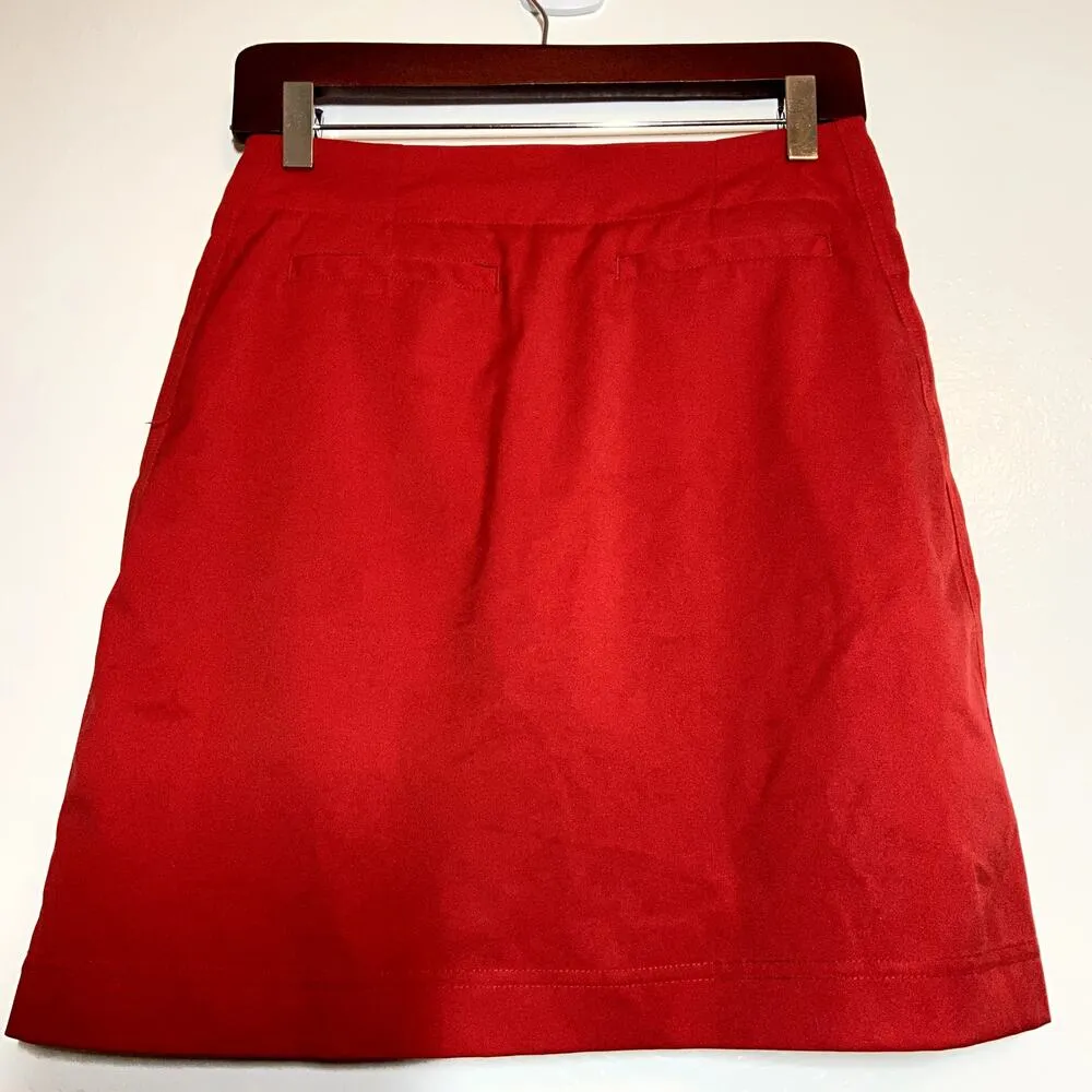Tail Skort UPF 50+ Zip Pockets Front Slit Snap Golf Tennis Pickleball Red 27" Size 6 - Image 7