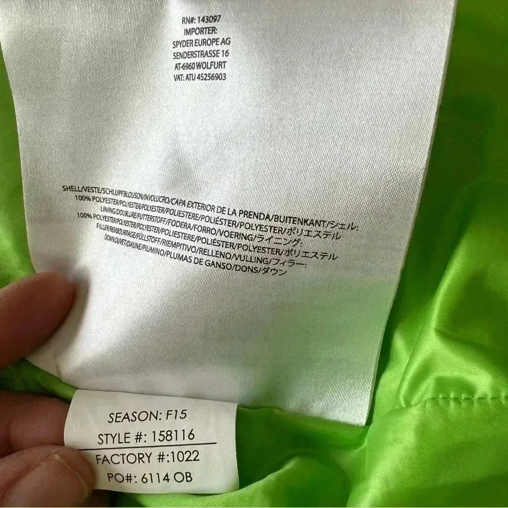 Spyder Women's Prymo Down Jacket Freeze Acid Ski  Jacket XL Gorpcore - Image 12