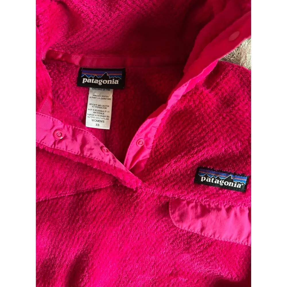 Patagonia Pink Fleece Pull-over Sweater Sz XS - Image 2