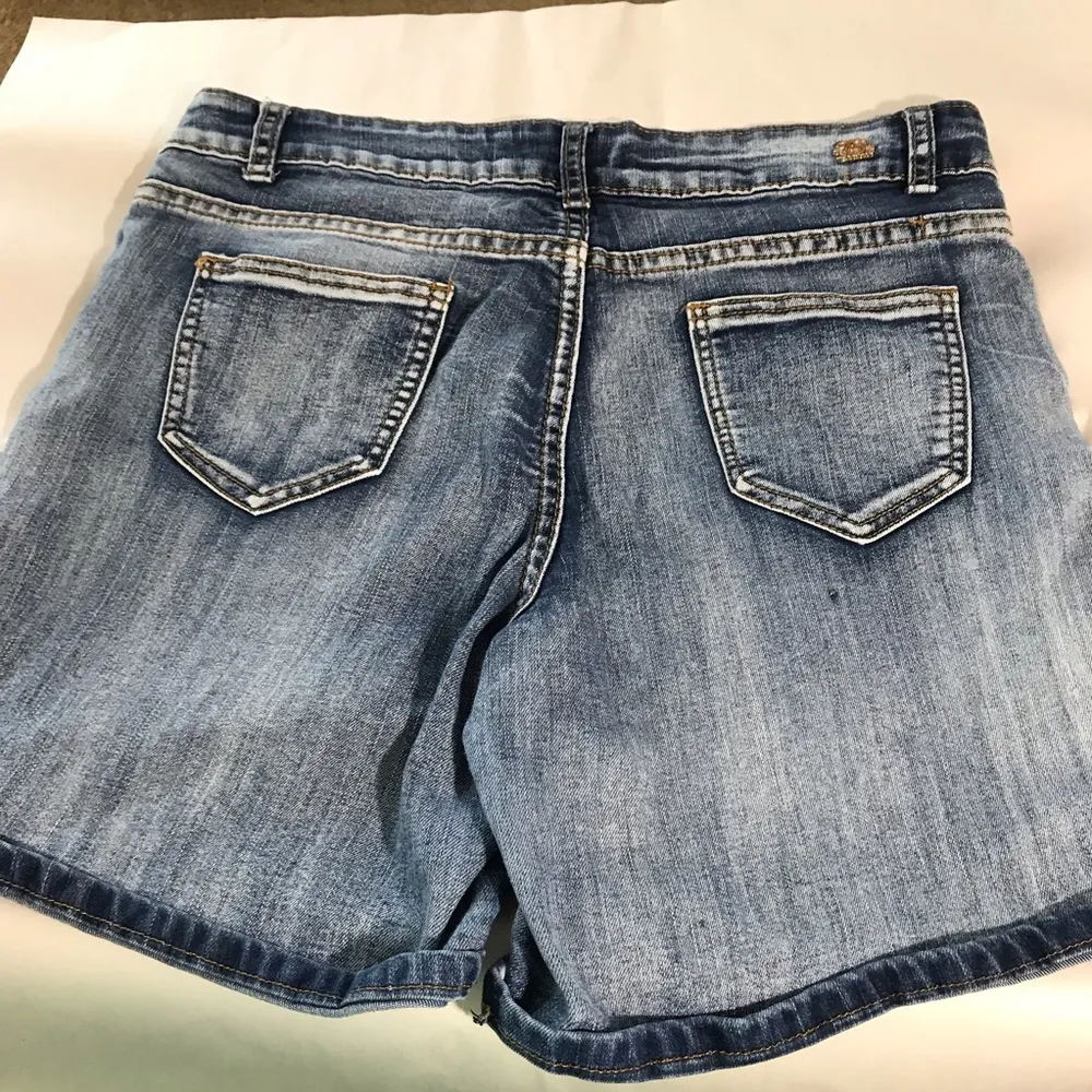 Women’s Roma Studio High Rise Juniors Blue Denim Jean Shorts Size 11 - Image 3