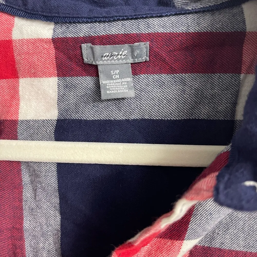 AERIE Flannel Jumpsuit, Size Small - Image 3