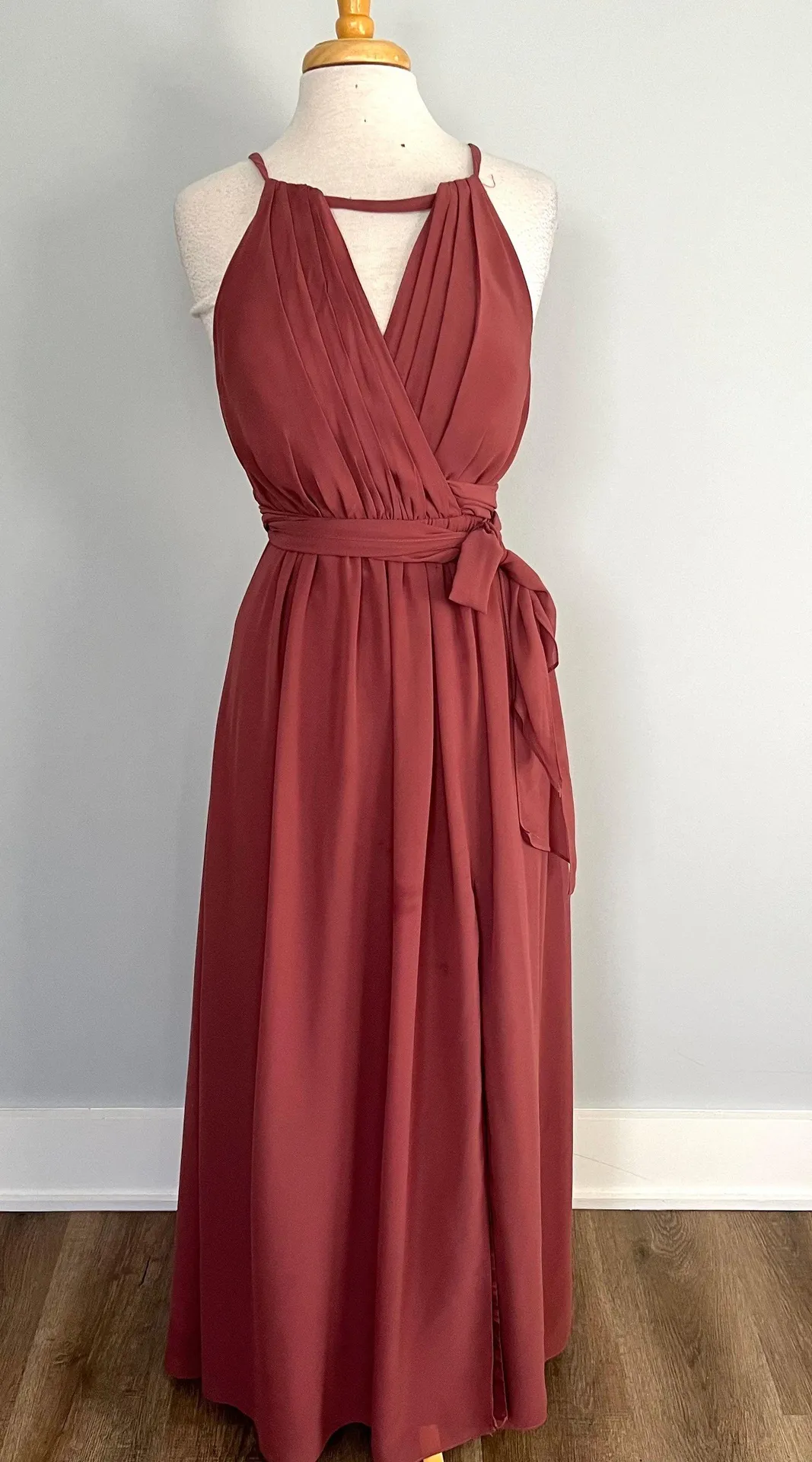 Rosewood Pink Mauve Eliza Chiffon Bridesmaids Formal Prom Dress - Image 4