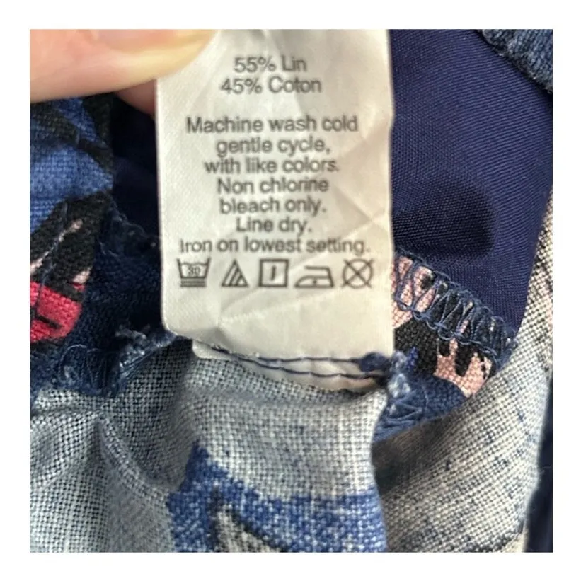 J. Crew Floral Chino Shorts Size 0 Linen Blend Summer Vacation Casual - Image 9