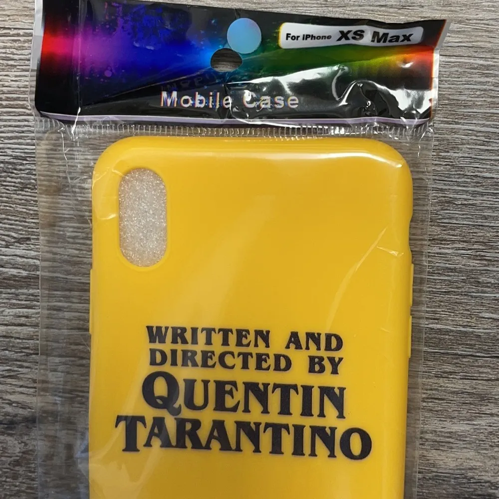 🦋4/$25 iPhone XS Max Quentin Tarantino Phone Case Yellow - Image 3