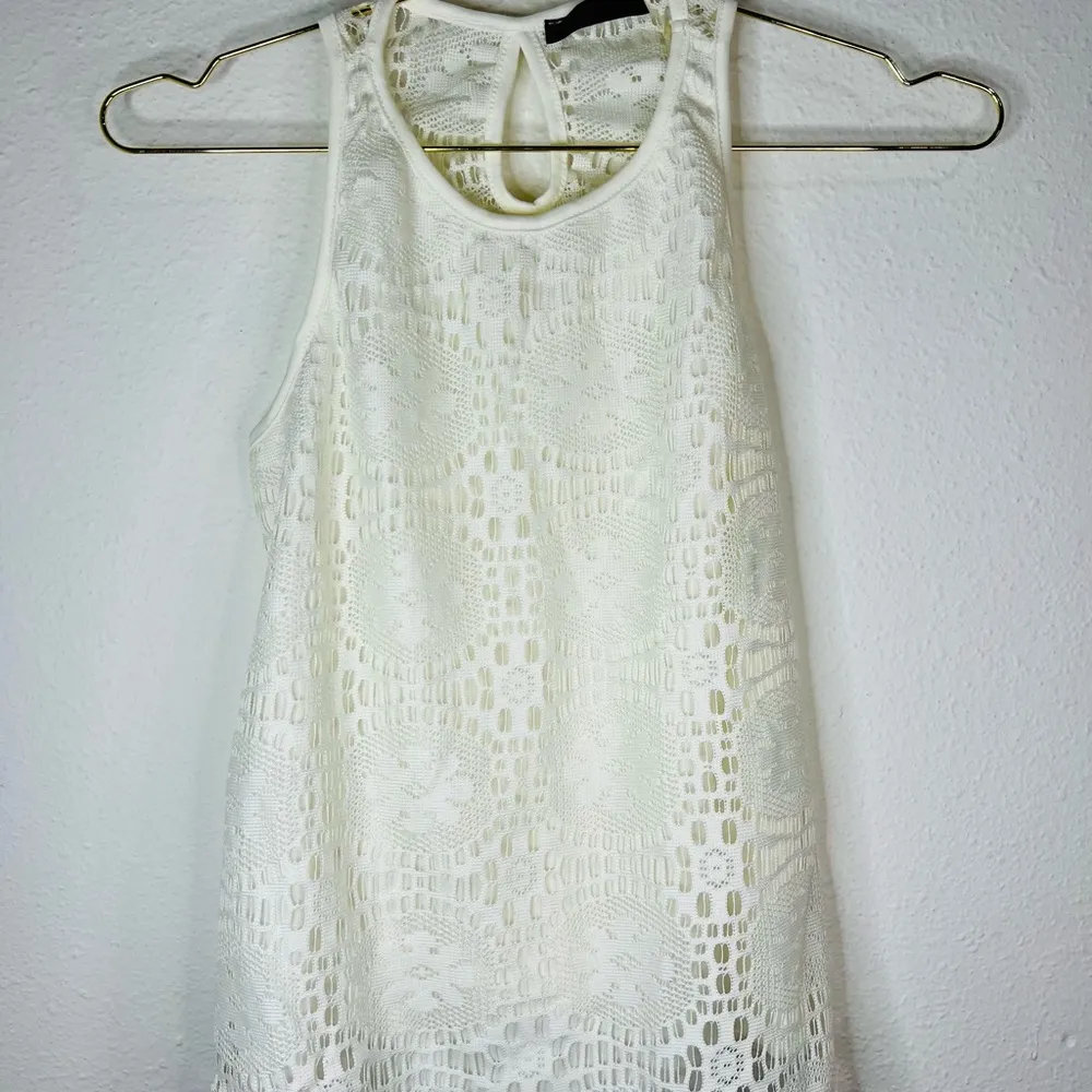 Ooh La La Off White Sleeveless Knit Top Size Small - Image 5