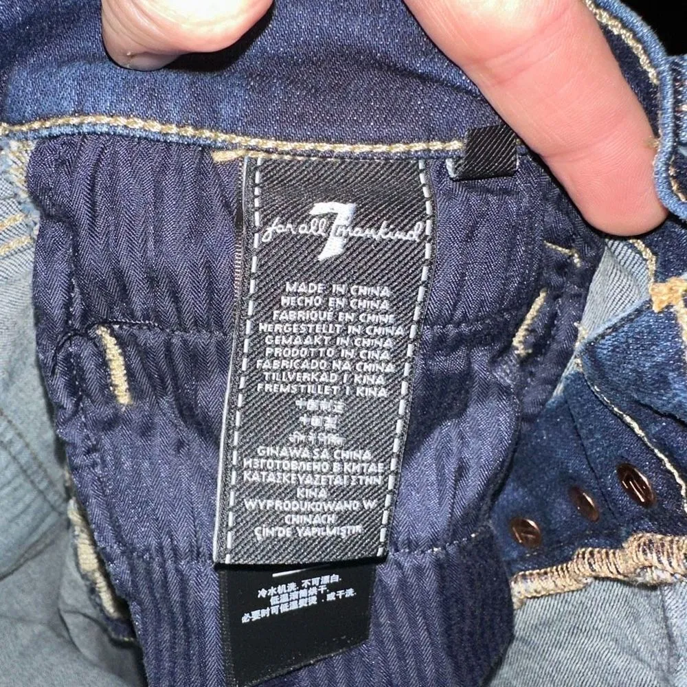 7 for All Mankind dark wash B(lair) high waist ankle 30 jeans - Image 4