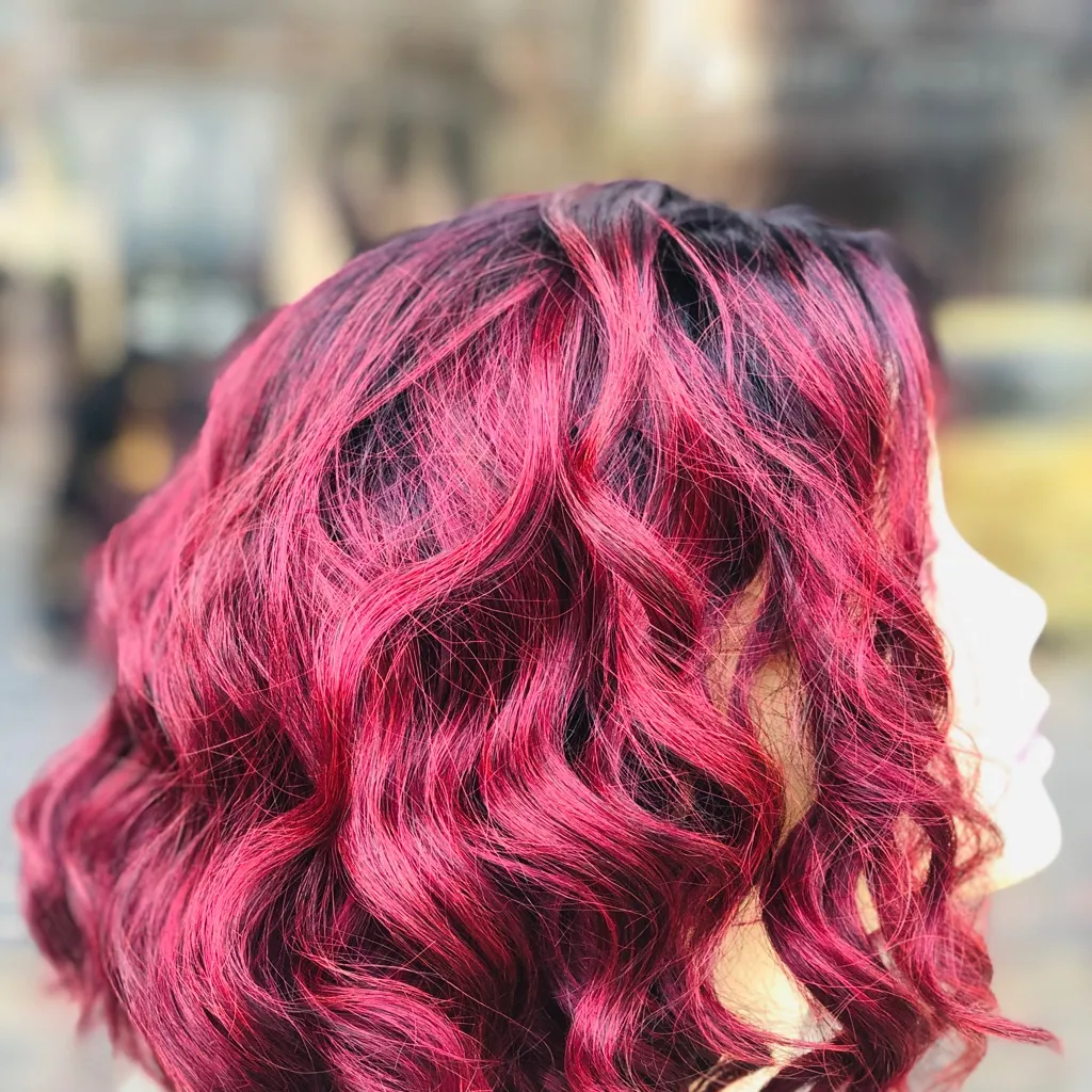 Red wine burgundy Christmas wig short curly Bob Black - Image 6