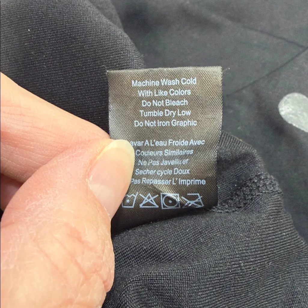 Spiritual Gangster Black Heart Patterned Sports Bra Size Large - Image 6