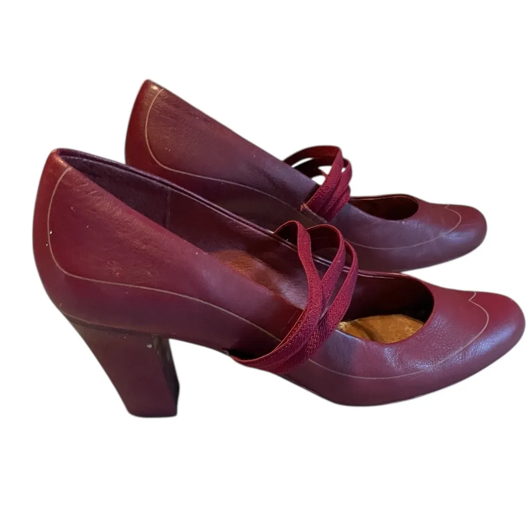 Camper Burgundy MaryJane Heels Red Size 8 - Image 6