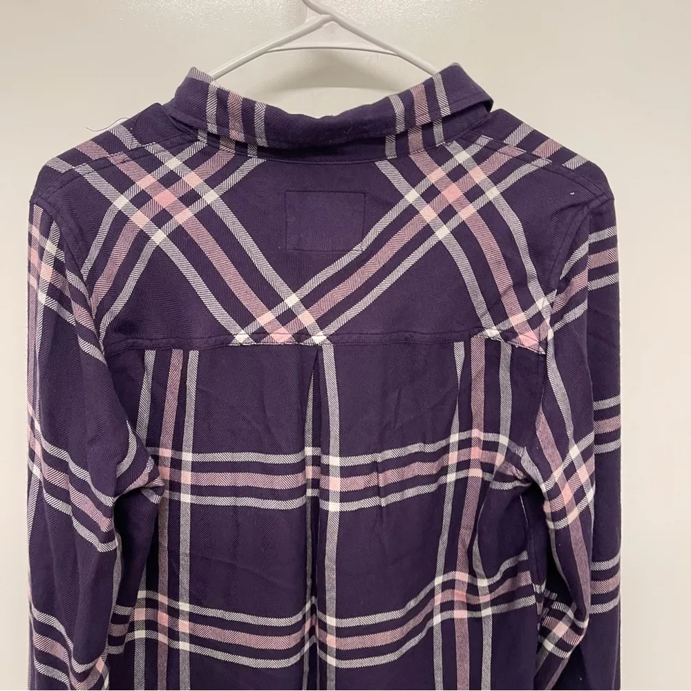 Rails Purple Plaid Button Down Top - Image 4