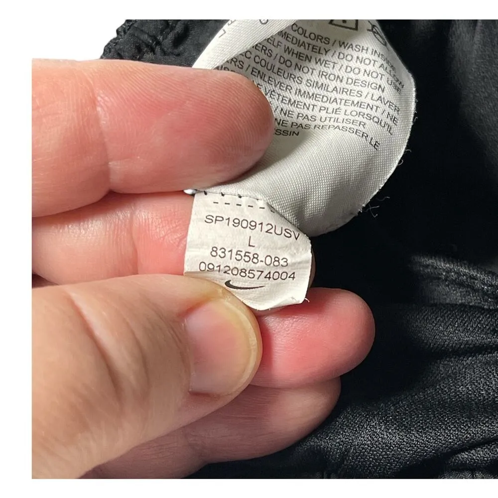 Nike Womens Dri-Fit Tempo Running Shorts Black Gray 831558  Size Large Lined - Image 3