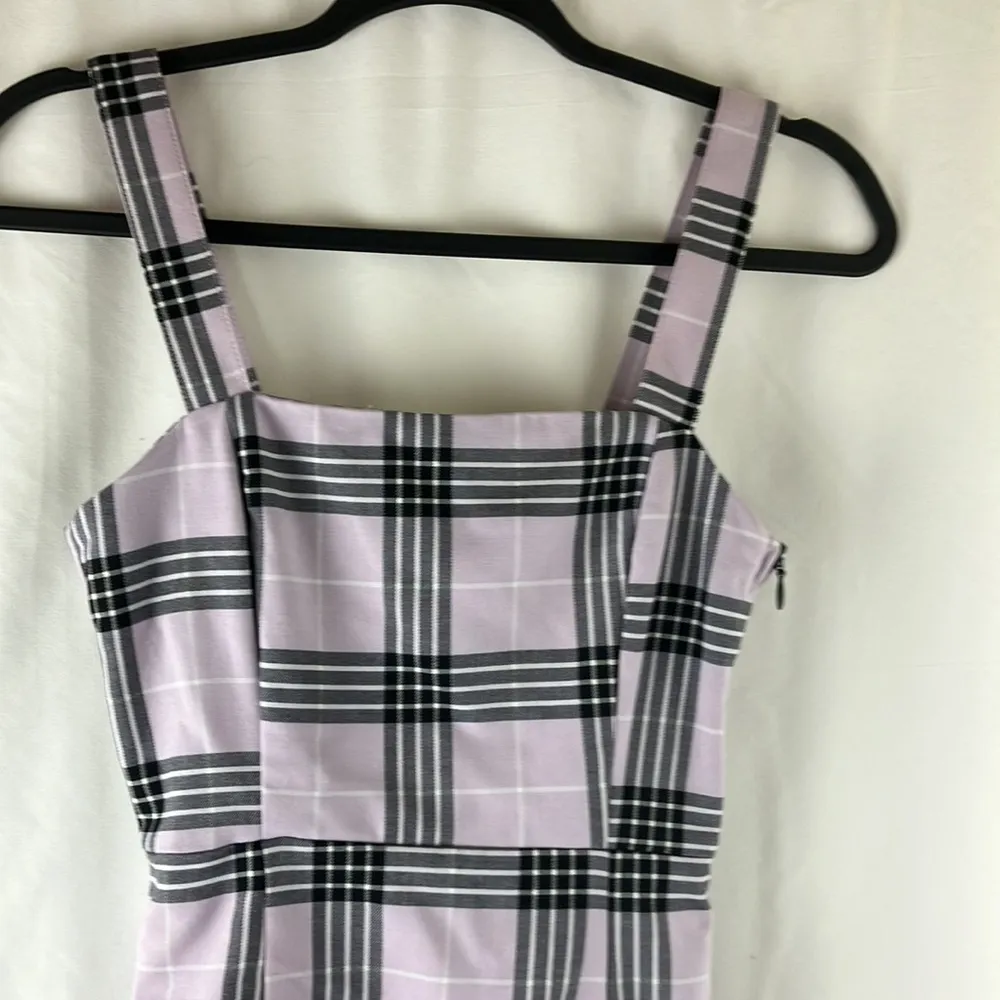 Divided H&M lavender purple and black plaid Y2K inspired dress size XS - Image 2