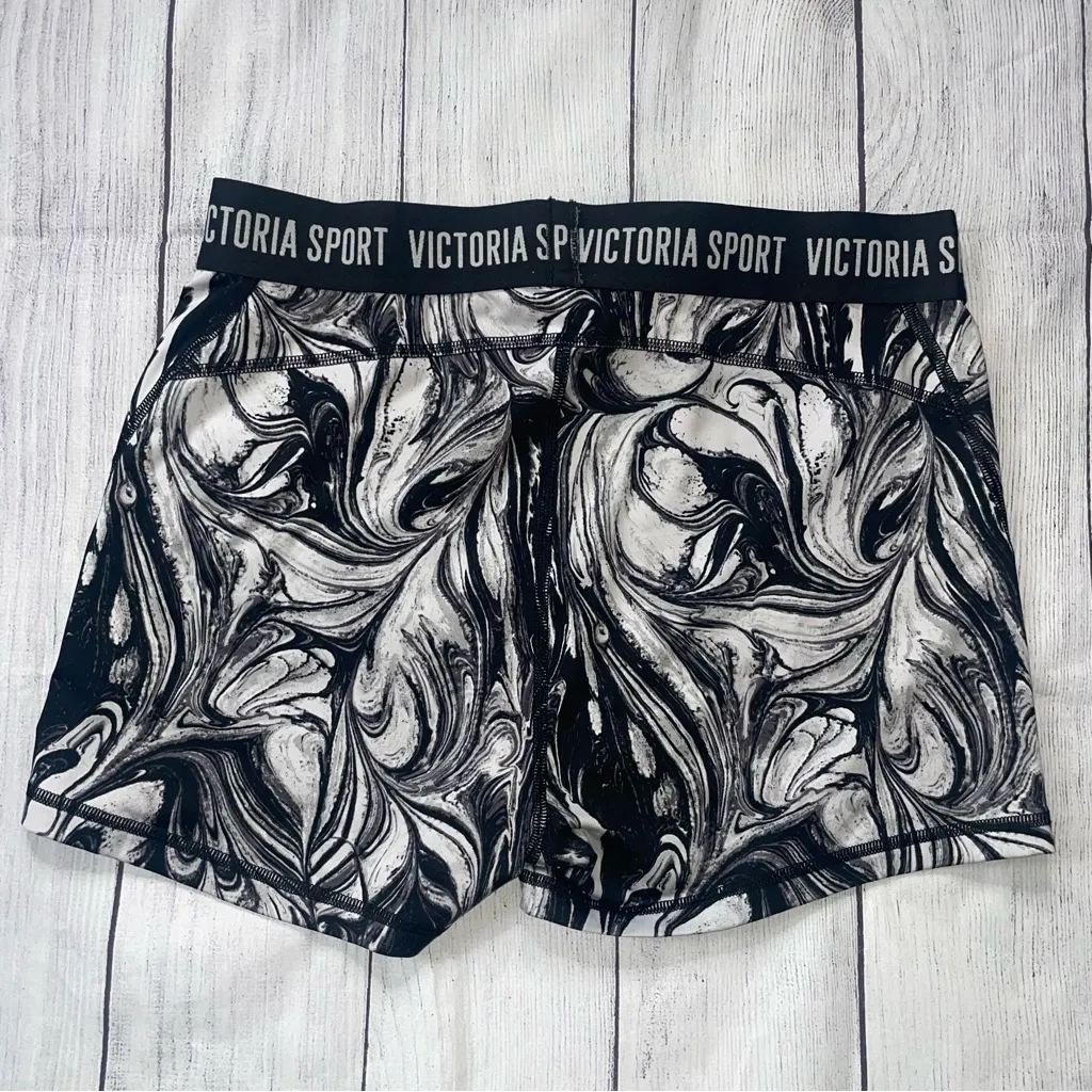 Victoria’s Secret Black and White Marble Athletic Shorts - Image 3