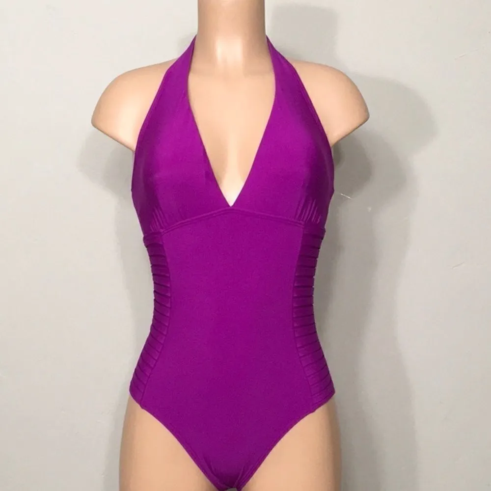 Calvin Klein halter v-neck swimsuit. NWOT - Image 3