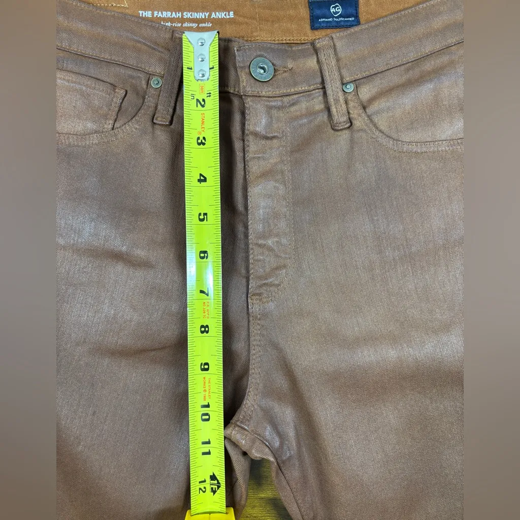 NWOT AG Adriano Goldschmied Women's 27 Brown Farrah High Rise Skinny Ankle Jeans - Image 8