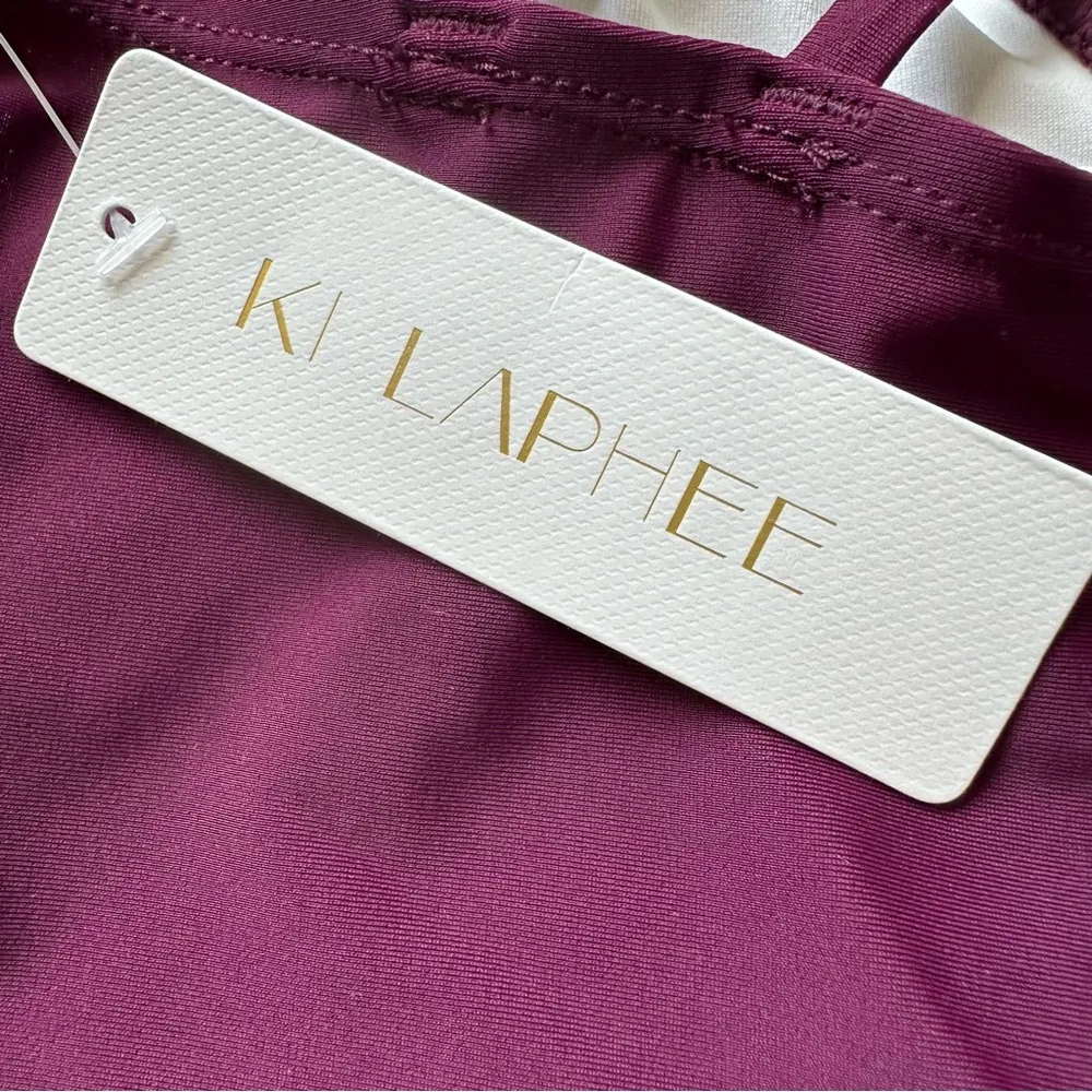 NWT KI LaPhee burgundy, one piece, tummy control, swimsuit women M - Image 7