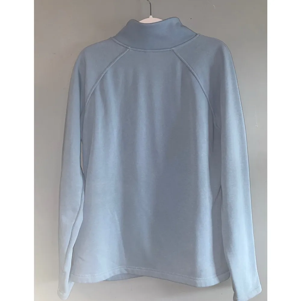 90 Degree By Reflex Blue Zip Neck Thumb Hole Long Sleeve Fleece Pullover XL - Image 3