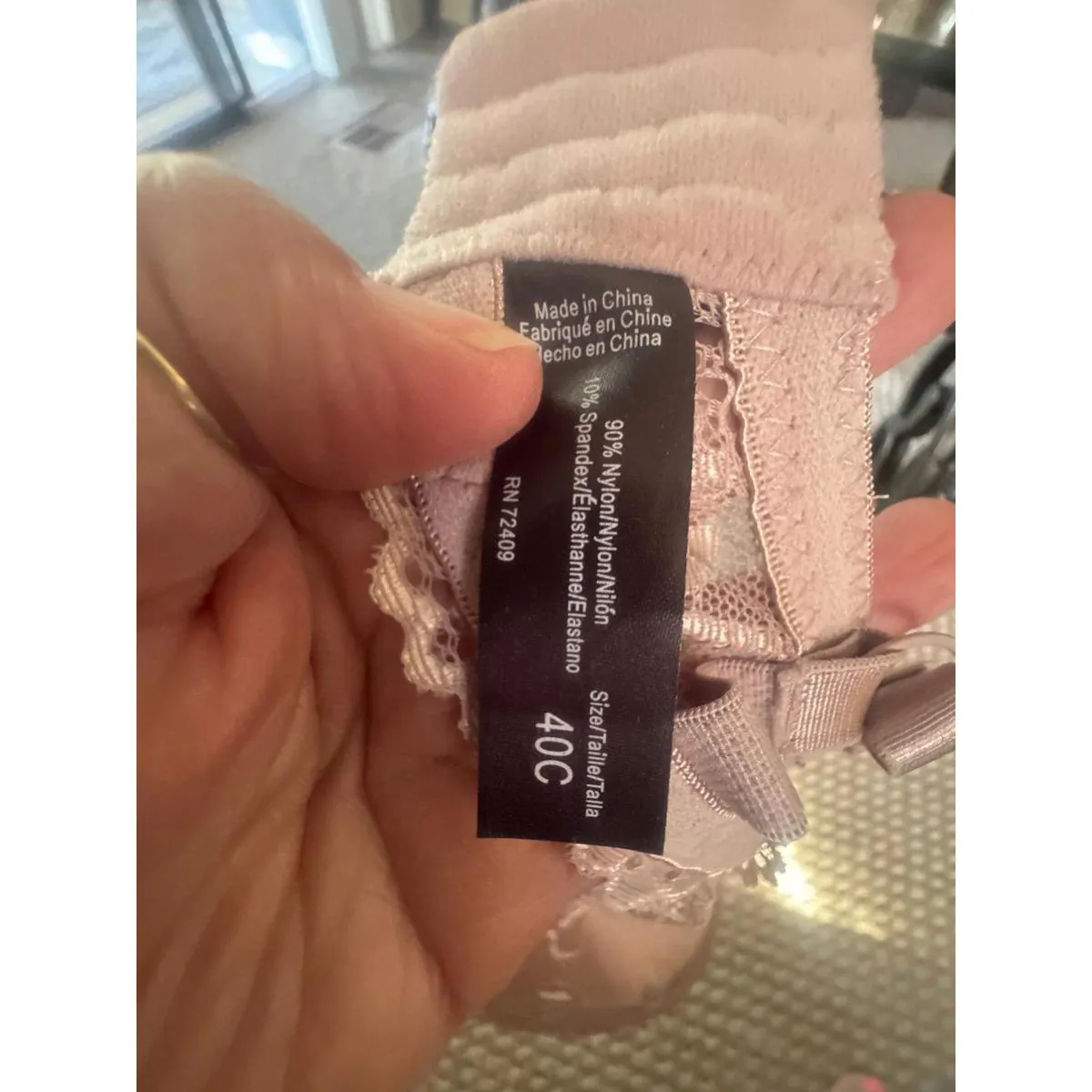 Rene Rofe Lace Padded underwire bra 40C Tan Size undefined - Image 5