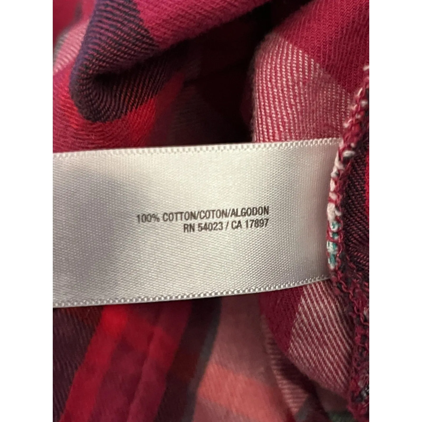 Old Navy Shirt Womens Large Purple Pink Plaid Flannel Button Up Long Sleeve - Image 6