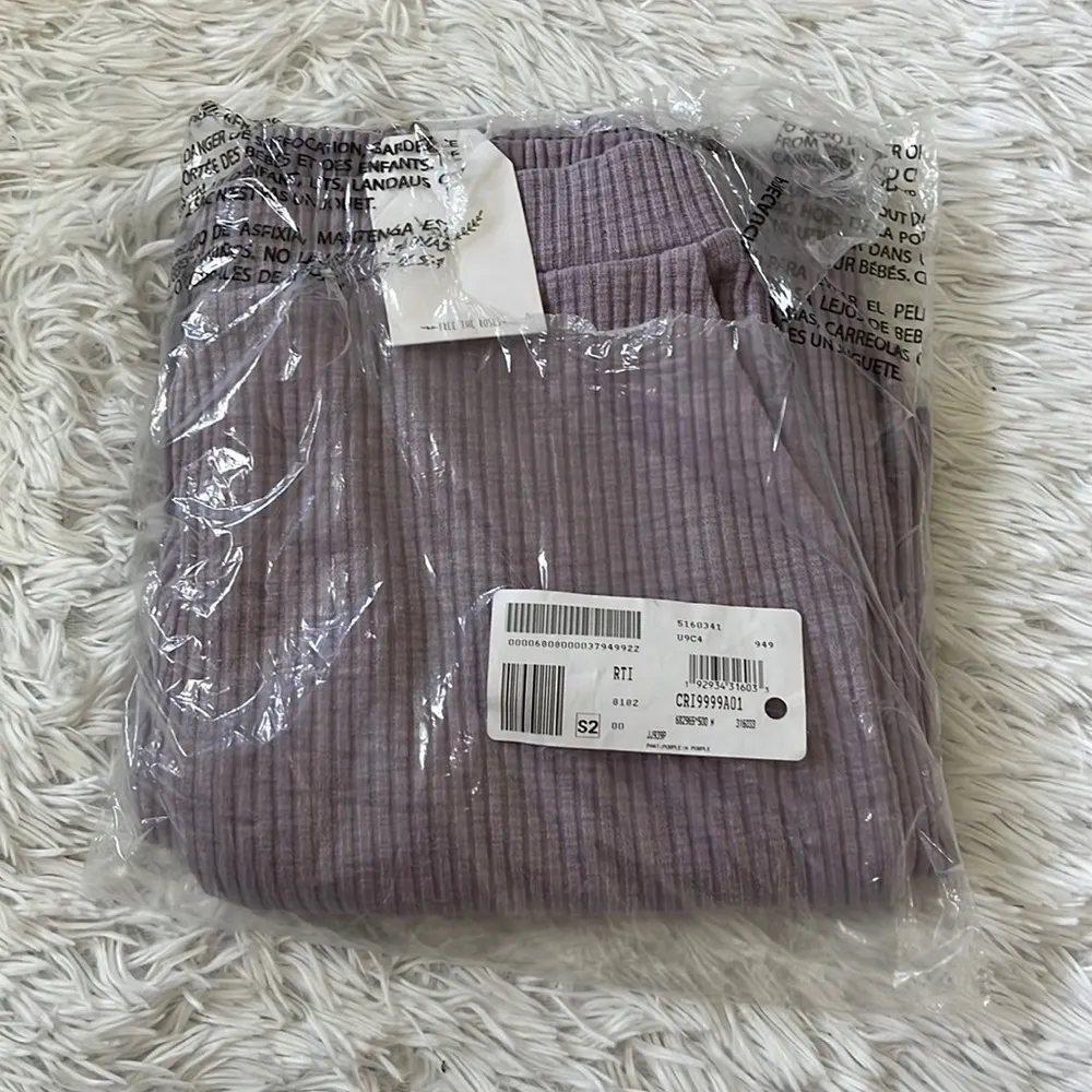 FREE THE ROSES Pants Rib Lounge wide leg  in purple size Medium - Image 14