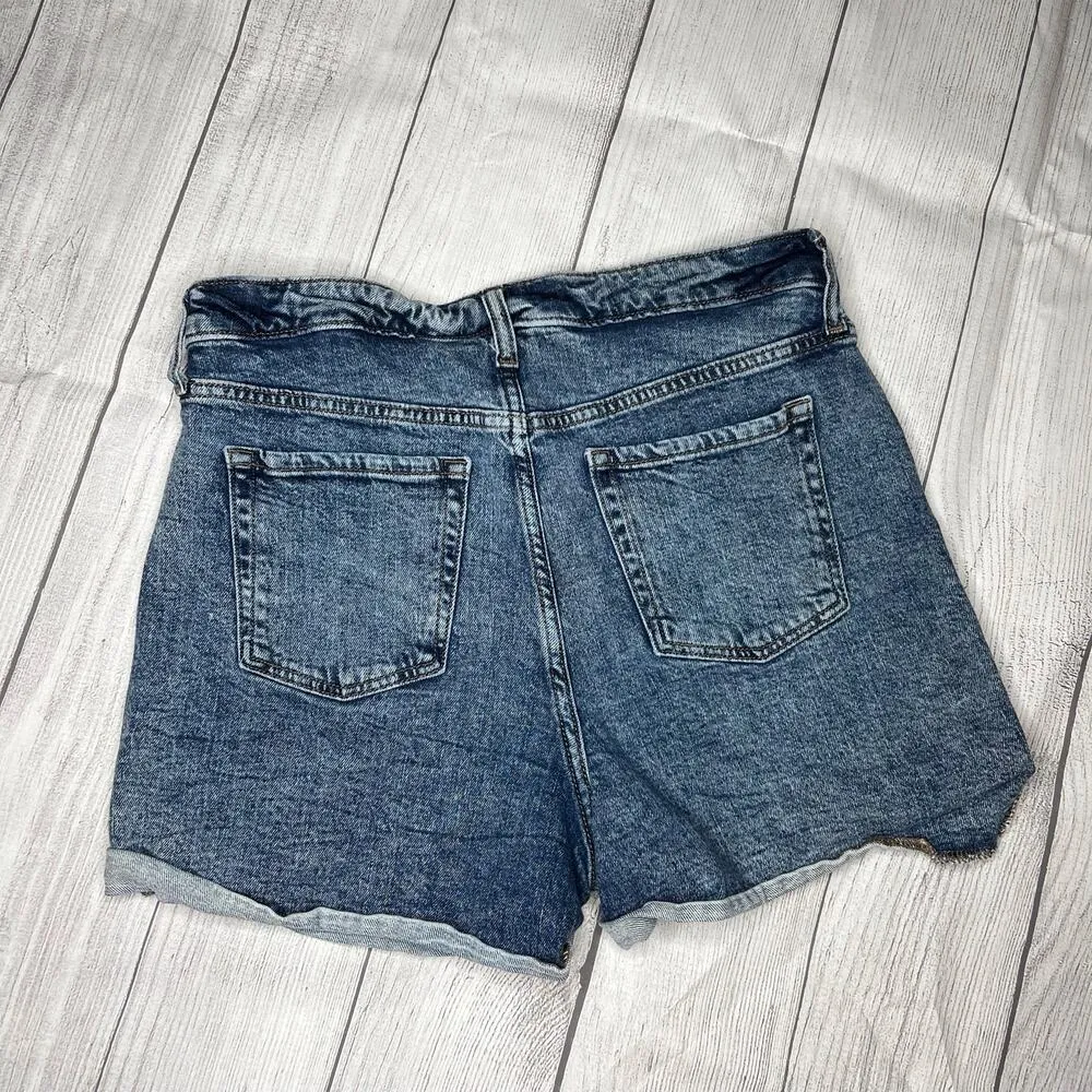 Wild Fable High Rise Short Jean Blue Denim Raw Hem Cotton Stretch Sz 12 31R - Image 2