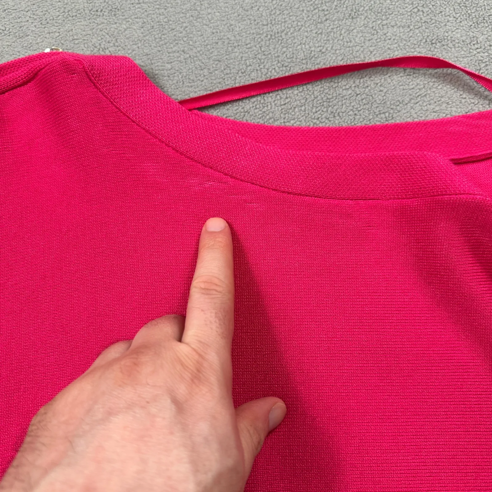 Cable Gauge Sweater Womens S Pink Jewel Button Crew Neck Long Sleeve Sparkling - Image 6