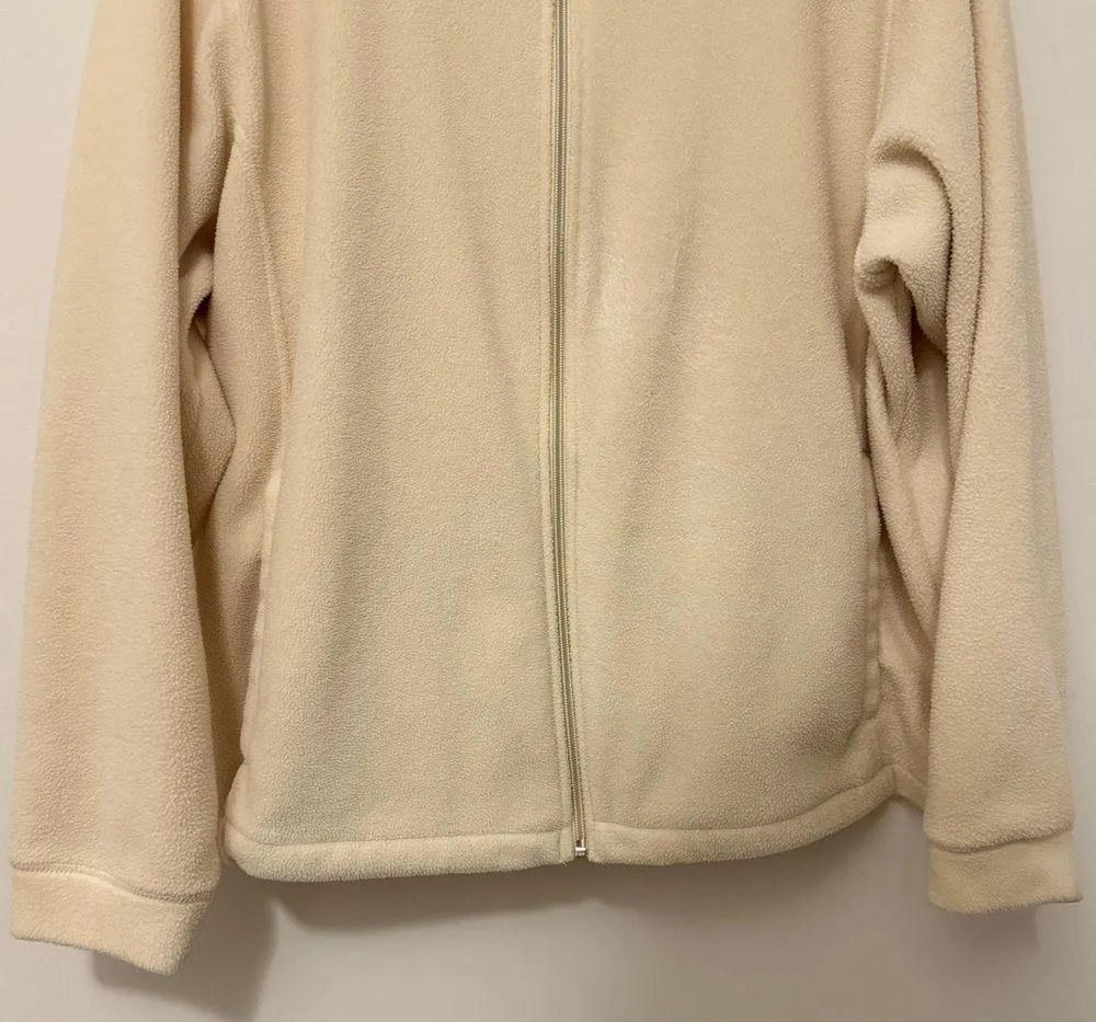 Woolrich Fleece Zip Up Size XL Women’s Andes Fleece Jacket Cream Moccasin - Image 4