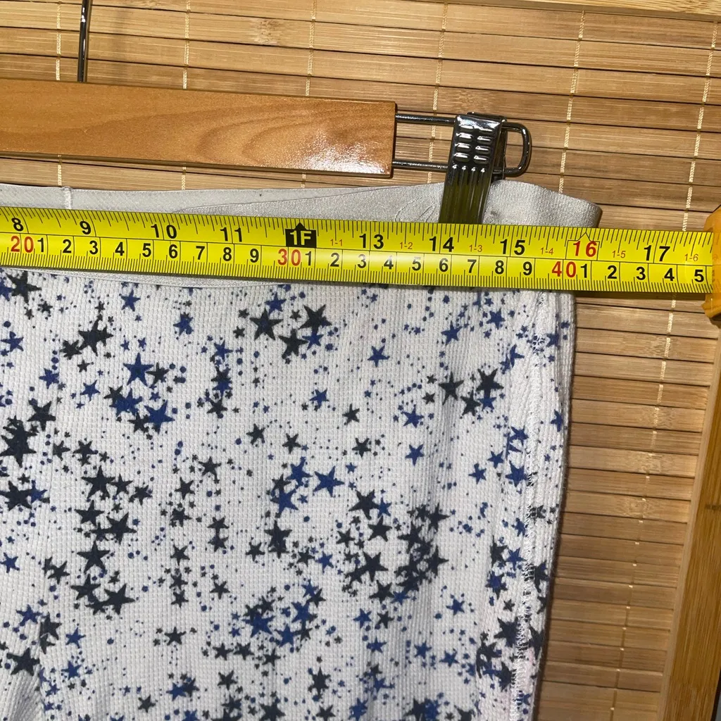 Victoria’s Secret Women’s White Blue Star Print Thermal Long Sleeve PJ set XL - Image 8