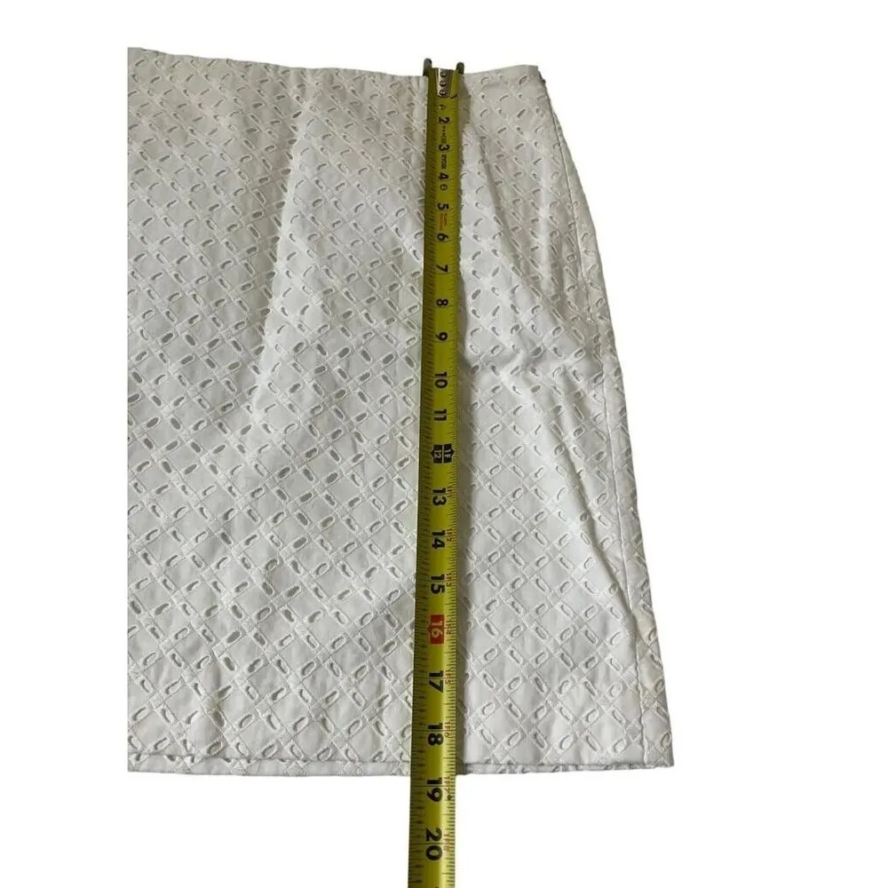 Ann Taylor Women Size 0 White Eyelet Skirt Mini 14-732 - Image 5