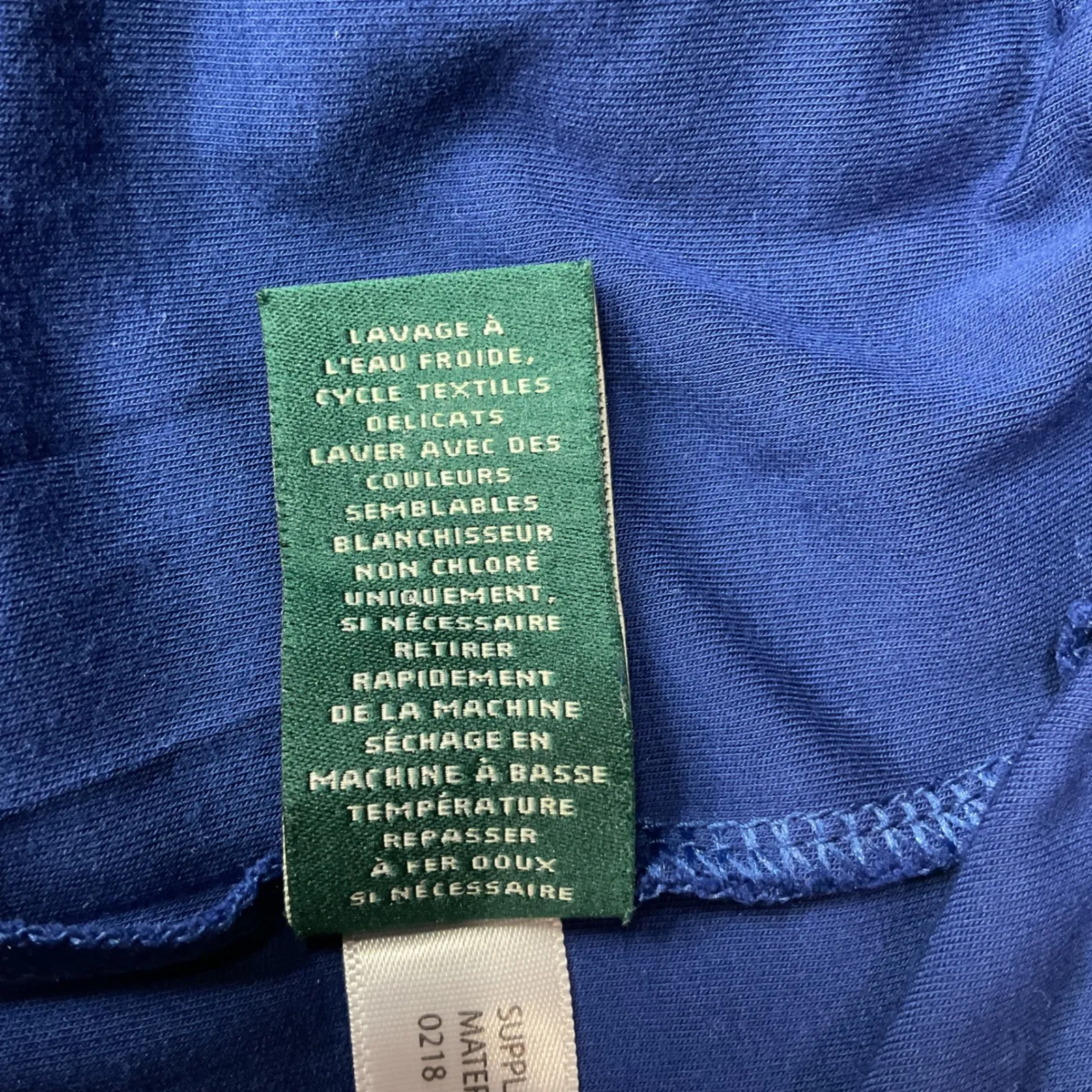 RALPH‎ LAUREN Blue Ruffle Off Shoulder Jersey Crop Wide Leg Jumpsuit Size S - Image 9