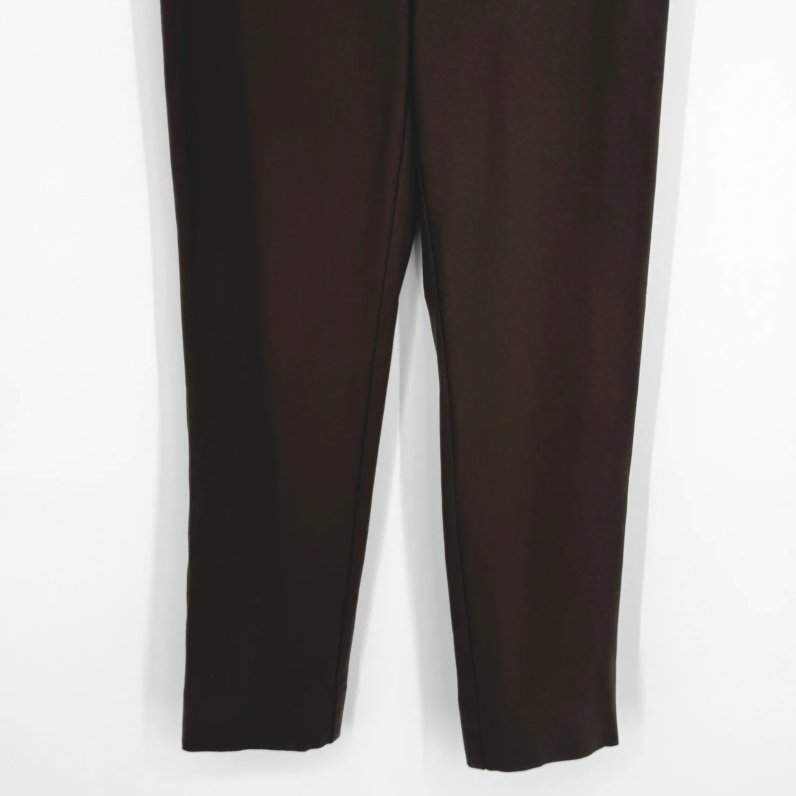 J.Jill Ponte Slim Leg Pants Size Medium Brown Stretch Comfort Classic Minimalist - Image 4